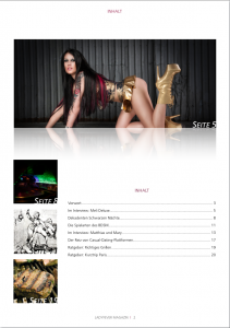 Preview und Inhaltsverzeichnis  vom LadyFeverMAGAZIN 07/2013