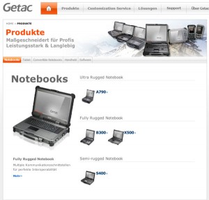 Laptops für den extremen Einsatz von getac